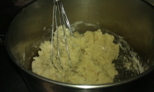 Here is my puff dough, next I will use the electic mixer to finish it.