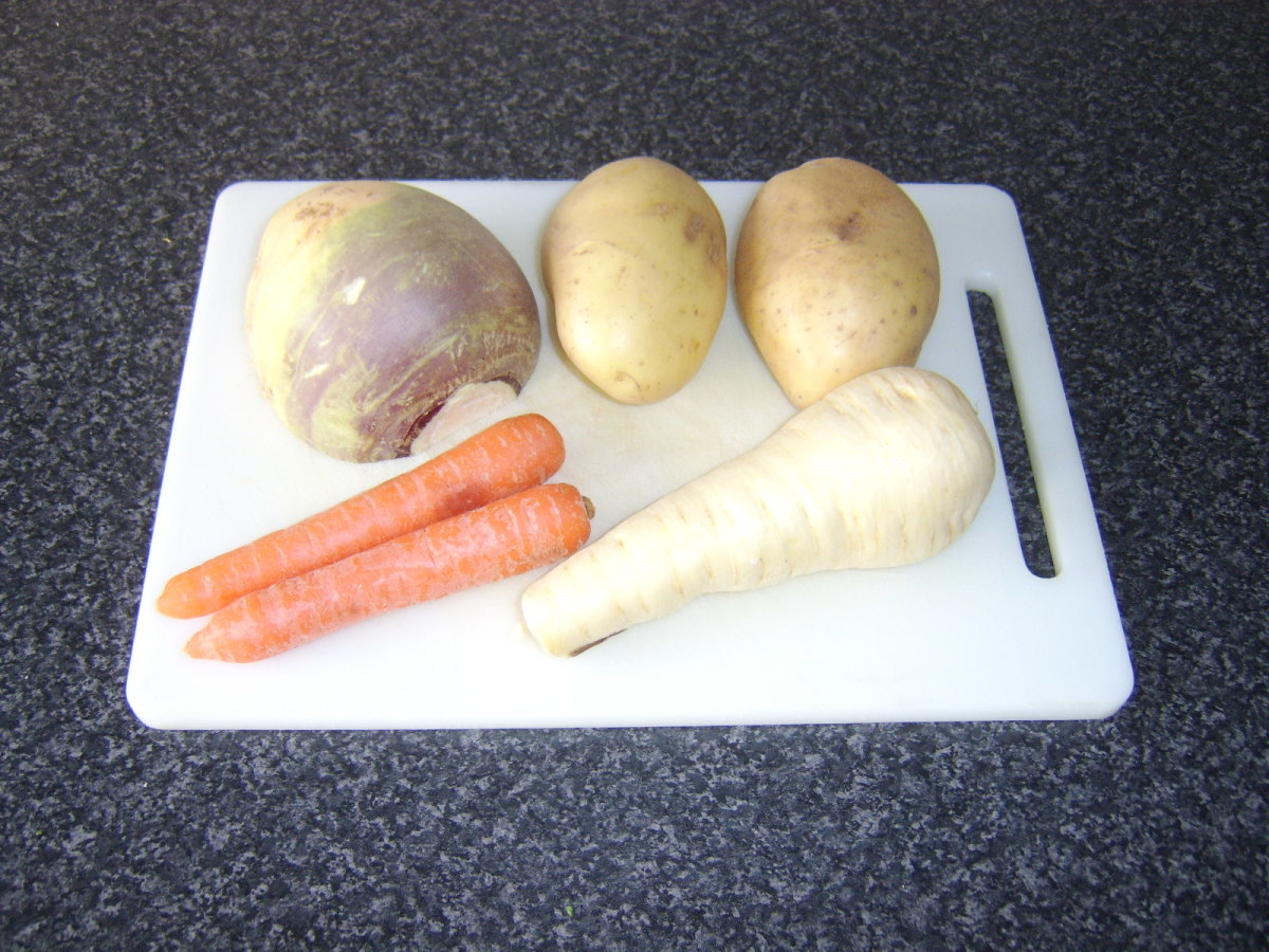 Root vegetables for use in this vegetarian stew
