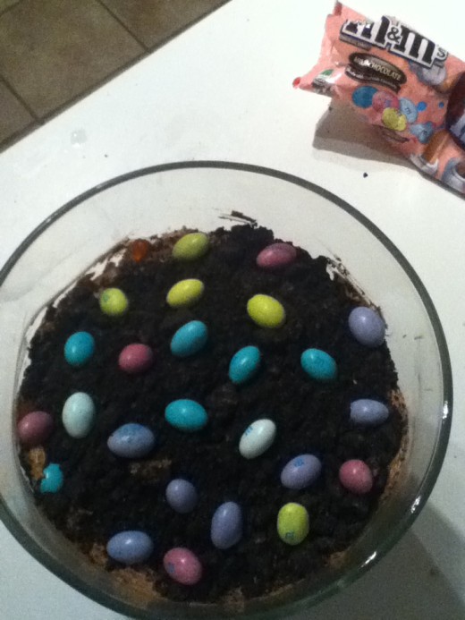 View from above...with M&Ms on top