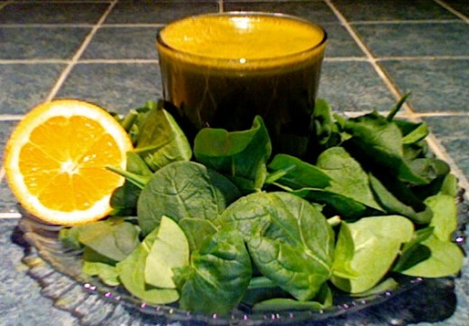 Juicing tip - add citrus to help the body absorb the iron in spinach.