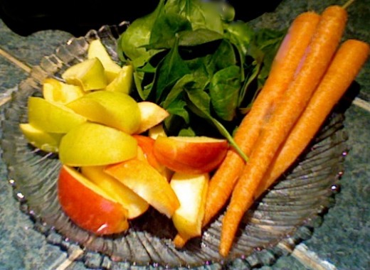 Juicing spinach is easier and tastier when juiced with carrots and apples.