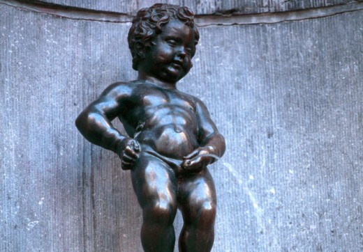 The prince had been lost, and when they found him, he was pissing.  That is why his image is referred to as Manneken Pis (the little piss boy)!
