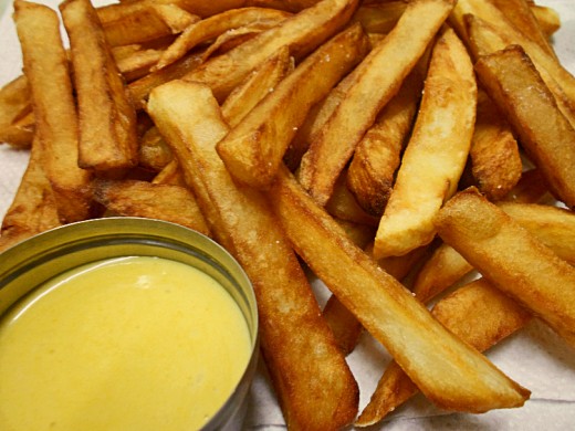 Golden fries with a secret sauce - taking the potato very seriously!