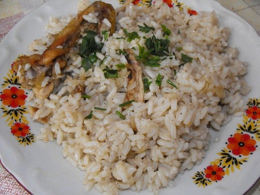 rice and chicken