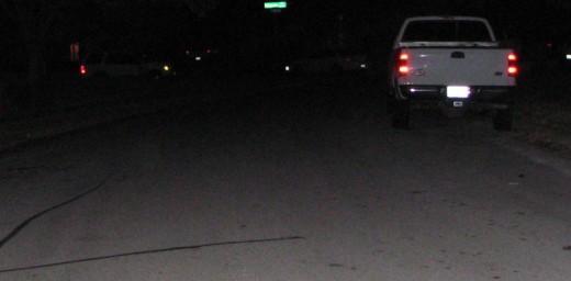 Retroreflective pavement markers indicate where the road is located, such as in turns like this one.