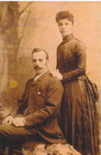 Letitia Phillips and Thomas Bate on their Wedding Day