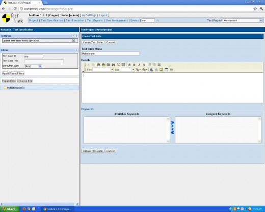 Create Testsuite