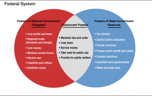 Federalism separates state and federal powers creating a system of differing  interests.This serves as a check on the seizure of power.
