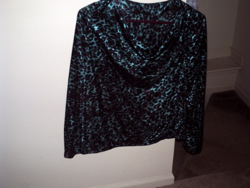 Here is the finished blouse hanging... for my next outing.