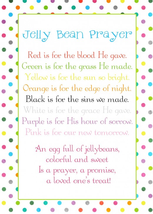 Great Easter gift for children - buy some jellybeans and plastic eggs. Make sure you have one of each color represented on the card.