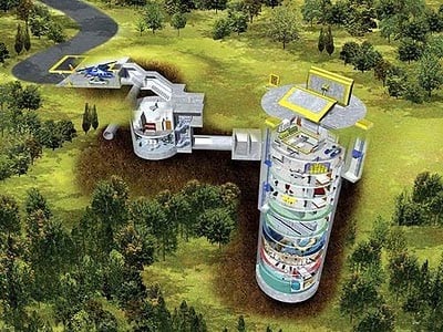 Here is what an underground doomsday bunker looks like. 