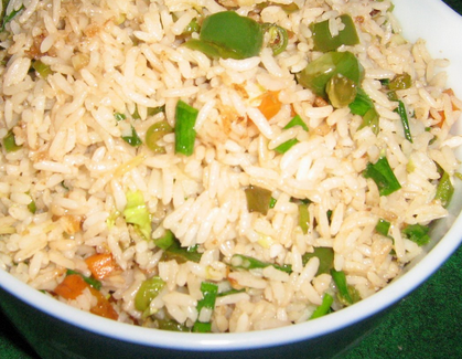 Chine fired rice with peppers