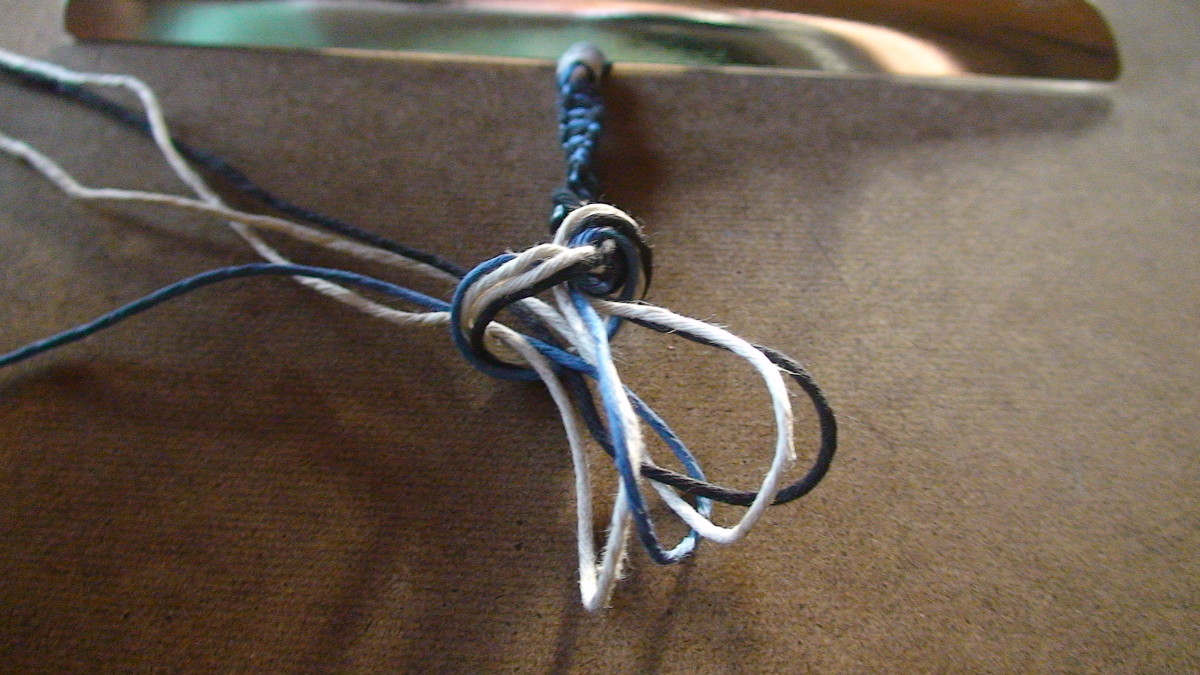 Step 7.2  Make an overhand knot.