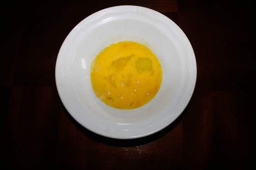 Your raw egg, ready to be microwaved 