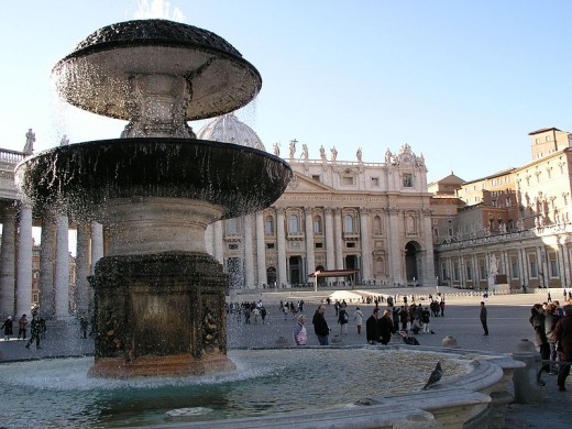 Bernini Fountain  in St. Peters Square, Vatican City