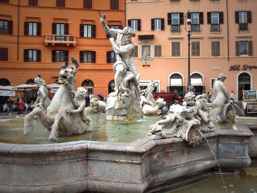 Fountain of Neptune in Piazza Navona