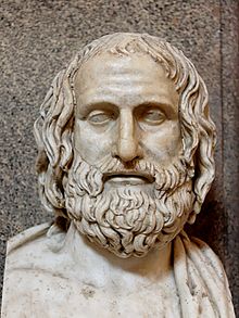 A bust of Euripides at the Museo Pio-Clementino, Rome.