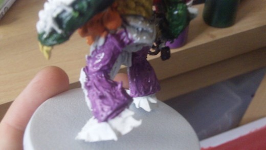Nearly there now, just the front of the legs to cover.