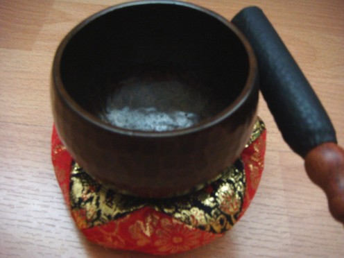 This is how a singing bowl looks like.  It was a birthday gift from my friend Daisy.