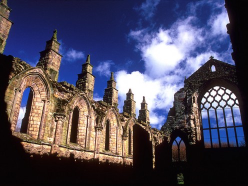 The ruins of Holyrood Abbey