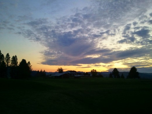 Eugene western Oregon Sunset.