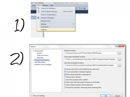 Two easy steps to give you the ability to access the "Configuration Manager" in Visual Studio 2010