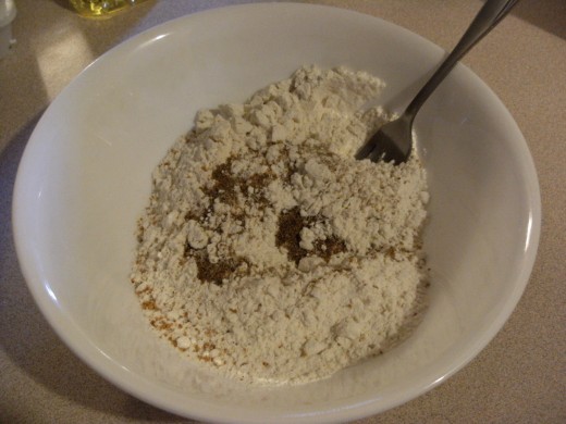 Flour with Old bay in it