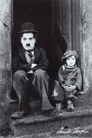 Charlie Chaplin and Little Boy Jackie Coogan