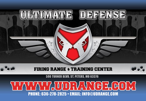 Ultimate Defense Logo and contact information
