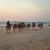 Camel Ride during sunset at Cable Beach, Broome, Western Australia. Camel Ride during sunset at Cable Beach, Broome, Western Australia.