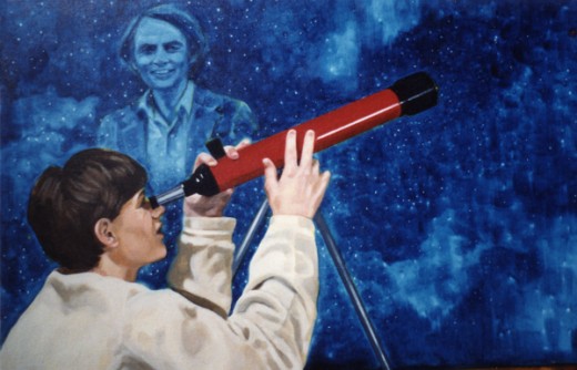 Carl Sagan with Chad