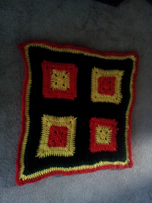 the solid granny square afghan