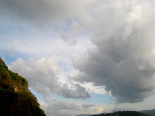 Cool clouds over the water at the Lake