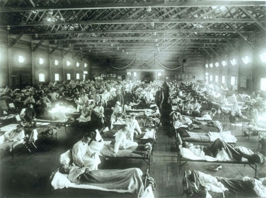 Camp Funston, Kansas serving as a hospital in the wake of the 1918 pandemic.