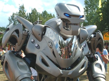 This eight foot tall robot called Titan, is a fully functioning robot complete with lights and sound. It has been featured in videos.