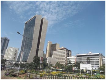 A view of the city from Haile Selassie Avenue A view of the city from Haile Selassie Avenue