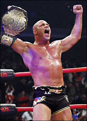 Kurt Angle with TNA heavy weight championship