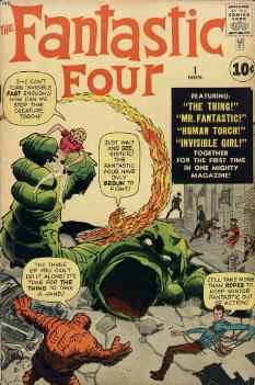 The dawn of the Marvel Age: Fantastic Four #1 by Stan Lee and Jack Kirby.