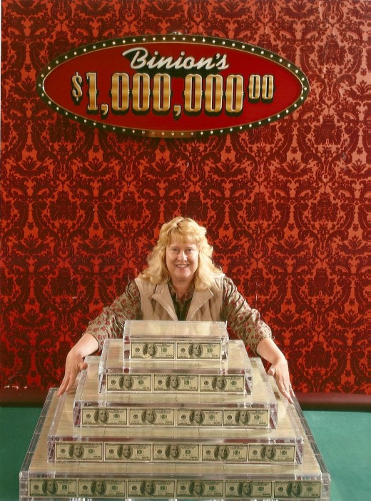 This is what a million dollars looks like! Photo from Binion's on Fremont Street.
