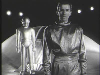 Michael Rennie as Klaatu in the original, 1951, production of "The Day the Earth Stood Still." Keanu Reeves played this role in the 2008 remake.