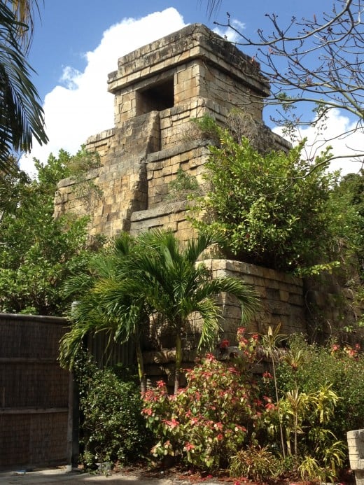 This temple is within the Mayan Plaza. It is quite impressive in size and design. 