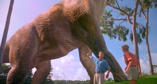 Sam Neill and Laura Dern in Jurassic Park (1993)