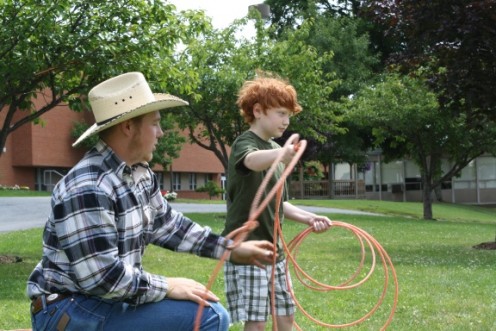 Student Shows Kids "The Ropes" at Penn State DuBois