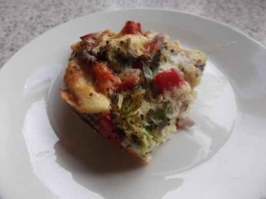 Vegetable oven baked omelette