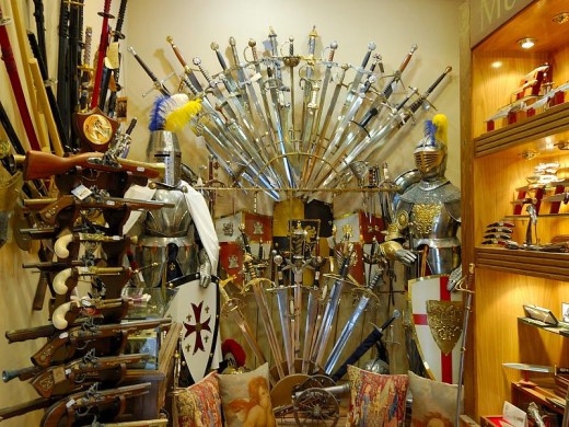 Toledo is famous for its handcrafted swords.