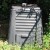 Plastic compost bin with accessible door in front