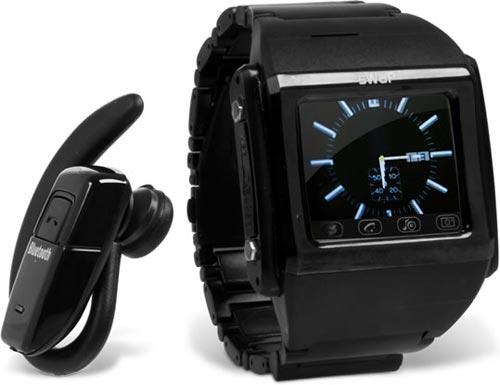 A cell phone watch.