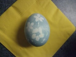 How to Color Eggs Using Wax & Stickers.