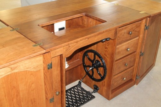 Cabinet Style treadle sewing machine cabinets