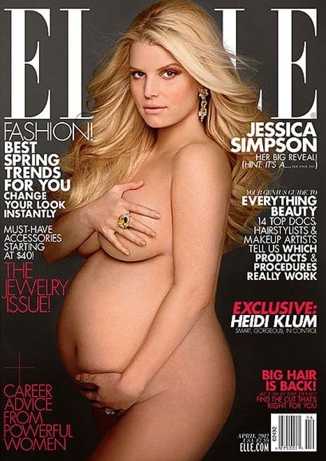 Jessica Simpson on the Cover of Elle